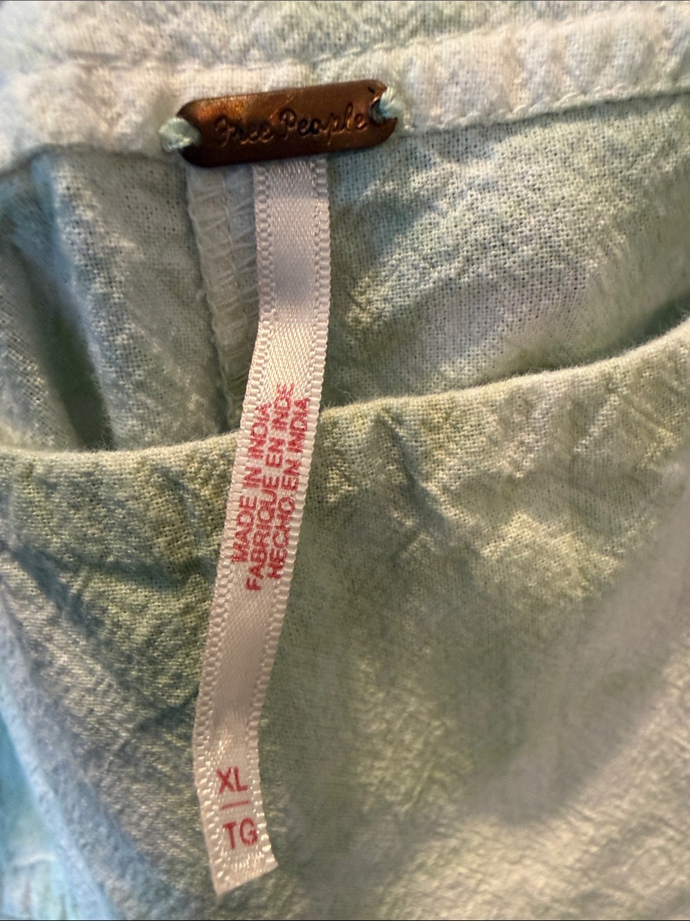 Free People Light Green Tie-Dye Wide Leg Jumpsuit - Picture 2 of 7
